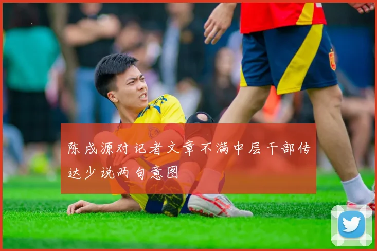 陈戌源对记者文章不满中层干部传达少说两句意图
