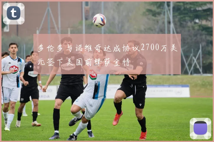 多伦多与诺维奇达成协议2700万美元签下美国前锋萨金特